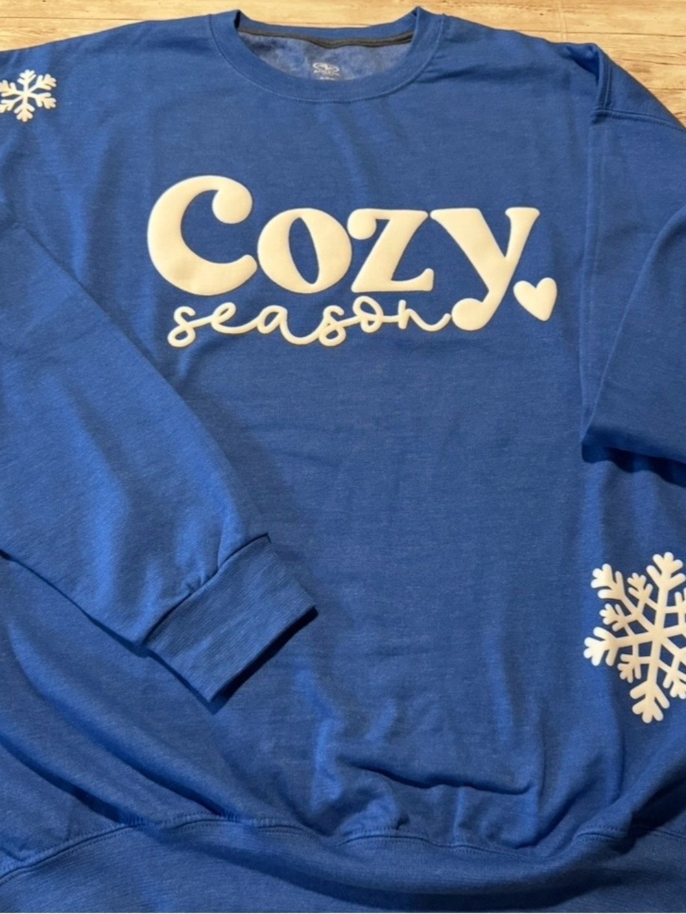Cozy Season Blue Crewneck Sweatshirt XL